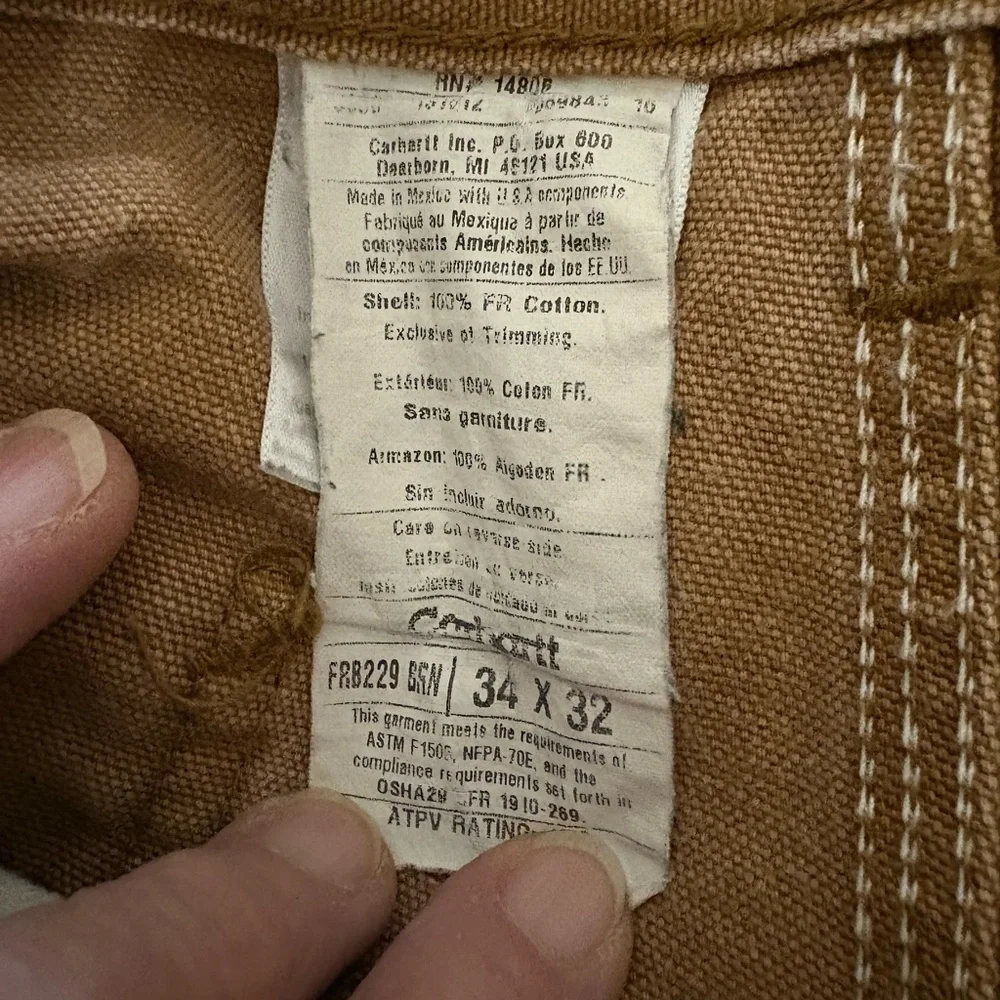 Carhartt Men's FR Brown Heavy Denim Fire Resistant Work Jeans